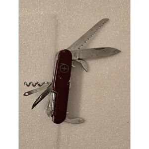 Army Knife Multitool Red Missing Tooth Pick As Is